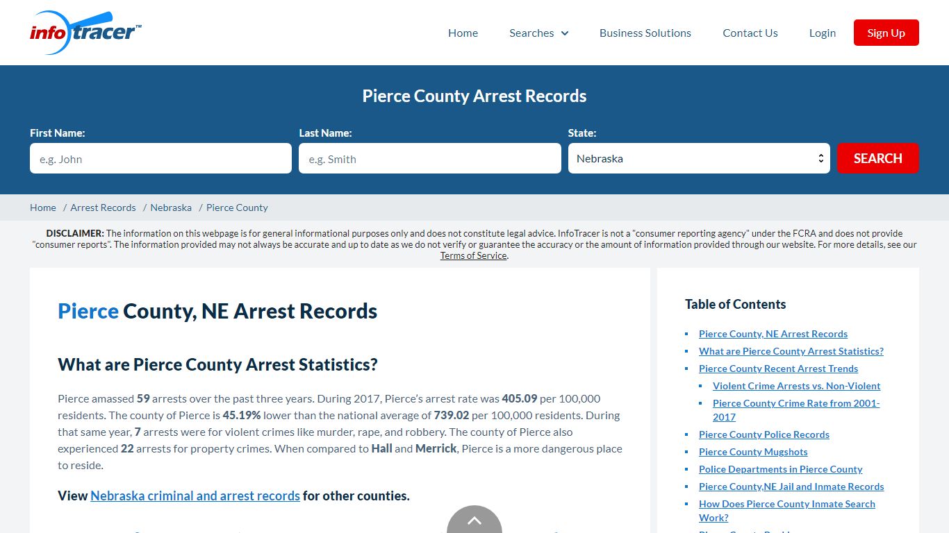 Pierce County, NE Arrests, Mugshots & Jail Records - InfoTracer